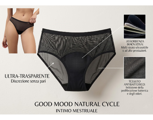 L'unico slip mestruale ad azione batteriostatica tessile certificata