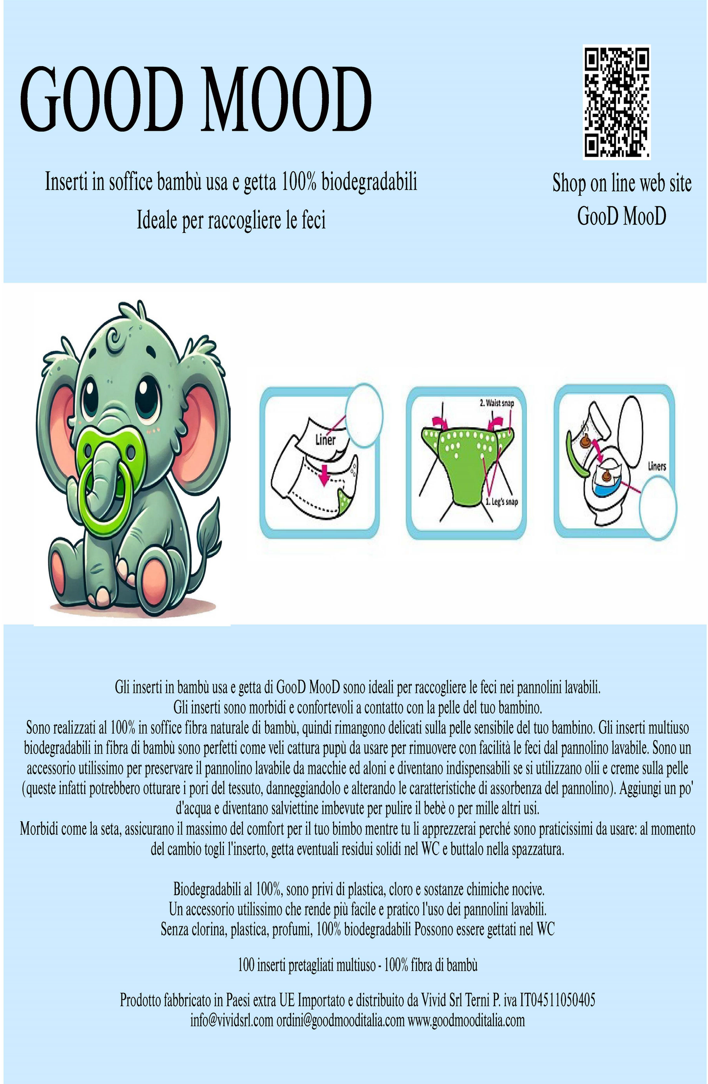 GOOD MOOD® ROTOLO DI INSERTI DI BAMBU'